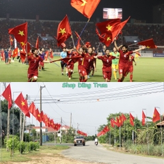 Cờ Tổ Quốc vải Sa Tanh chịu nắng mưa đầy đủ kích thước