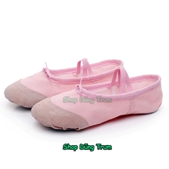 Giày múa bale bọc mũi da lộn chuẩn đẹp (Size 34 -> 45)