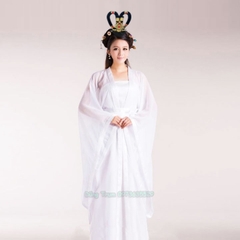 Trang phục Hằng Nga trắng tay rộng, trang phục Tiên Nữ hóa trang cổ trang siêu đẹp