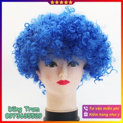 Tóc chú hề màu xanh dương, tóc hóa trang chú hề hài hước