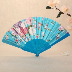 Quạt Cổ Trang Nan Nhựa Họa Tiết Hoa Đủ Màu Nhiều Mẫu DT382