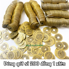 COMBO 100 Đồng xu phong thủy bằng đồng chiêu tài lộc