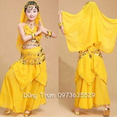 Trang phục múa Ấn độ trẻ em (Váy - Áo hai dây)
