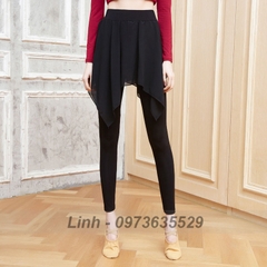 Quần múa bale nữ người lớn chất cotton xẻ tà ngắn cực đẹp