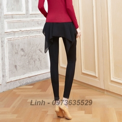 Quần múa bale nữ người lớn chất cotton xẻ tà ngắn cực đẹp