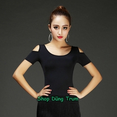 Áo Khiêu Vũ Hở Vai Cổ Xéo Cá Tính Nhảy DanceSport Siêu Đẹp