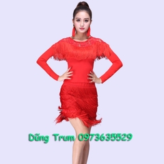 Chân Váy Khiêu Vũ Tua Rua 4 Tầng Bằng Nhảy Latin Siêu Đẹp