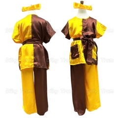 Trang phục nông dân đồng giao nâu vàng đồng phục biểu diễn siêu đẹp