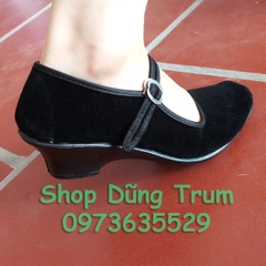 Giày nhung cao gót 4cm, giày nhảy khiêu vũ