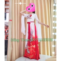 Trang phục múa đương đại họa tiết chim hạc siêu đẹp