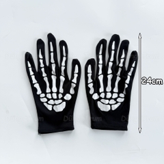 Găng tay xương hóa trang Halloween, đôi găng tay ma quỷ Halloween