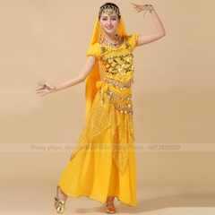Bộ múa Ấn Độ người lớn mẫu Váy kết hợp Áo cộc