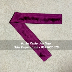 Đai lụa trơn hầu đồng cực đẹp cắt vạt chéo dài 3m5