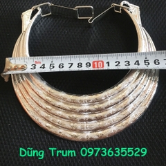 Kiềng cổ 5 tầng liền sáng đẹp, vòng cổ dân tộc, phụ kiện hầu đồng DT002