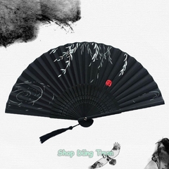 Quạt Cổ Trang Gắn Dây Tua Rua Loại Đẹp Nhiều Mẫu Họa Tiết DT380