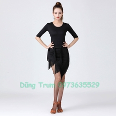 Áo khiêu vũ Latin co giãn thấm hút mồ hôi cực tốt mặc được 2 mặt siêu đẹp
