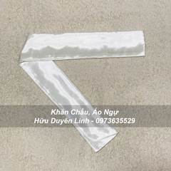 Đai lụa trơn hầu đồng cực đẹp cắt vạt chéo dài 3m5
