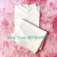 Áo Dài Học Sinh tay lỡ chất lụa mềm mát siêu đẹp cute tuổi học trò