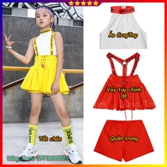 Bộ nhảy hiện đại KPOP siêu đẹp, trang phục nhảy nhóm Aerobic cho bé