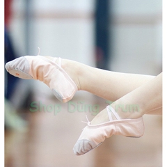 Giày múa bale bọc mũi da lộn chuẩn đẹp (Size 34 -> 45)
