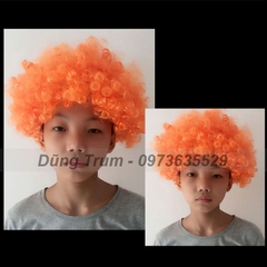 Tóc giả hóa trang hài hước màu cam, tóc hóa trang chú hề