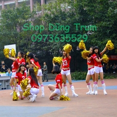 Bông cổ vũ bum cổ động xù bông tua hoạt náo viên đủ màu sắc và kích thước