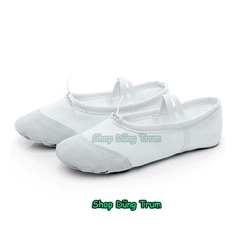 Giày múa bale bọc mũi da lộn chuẩn đẹp (Size 34 -> 45)