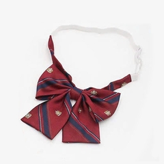Nơ cà vạt học sinh chiều dài 33cm họa tiết kẻ sọc vương miện làm đồng phục cà vạt và nơ học sinh