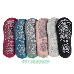 Vớ tất chân tập Yoga sợi len có hạt chống trơn trượt massage chân và thấm mồ hôi cực tốt
