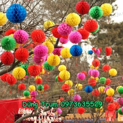 Đèn lồng Cẩm Tú Cầu trang trí chất liệu chống nước cực đẹp