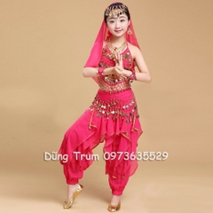 Trang phục Ấn độ múa trẻ em mẫu Quần khế kết hợp Áo yếm cực đẹp