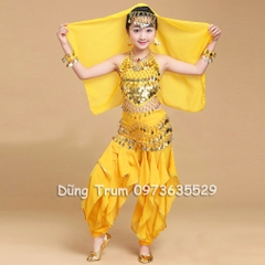 Trang phục Ấn độ múa trẻ em mẫu Quần khế kết hợp Áo yếm cực đẹp