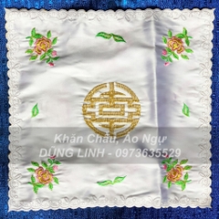 Khăn tay dâng trà hầu đồng, phụ kiện hầu, khăn chầu áo ngự