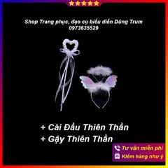 Gậy thiên thần, cài đầu thiên thần cho bé cực đẹp, phụ kiện hóa trang Cute Angel