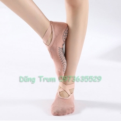 Vớ tất chân tập Yoga sợi len có hạt chống trơn trượt massage chân và thấm mồ hôi cực tốt