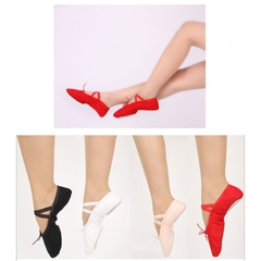 Giày múa bale trẻ em bọc mũi da lộn (Size 23 -> 33)