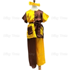 Trang phục nông dân đồng giao nâu vàng đồng phục biểu diễn siêu đẹp