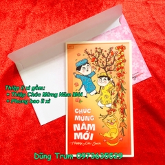 Thiệp lì xì Tết Combo 5 Thiệp Chúc Mừng Năm Mới hình ảnh cực ý nghĩa