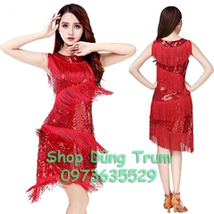 Đầm khiêu vũ, váy nhảy Latin cho vũ đoàn, trang phục nhóm nhảy M2801