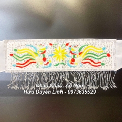 Đai cườm hầu đồng họa tiết thêu phượng cực đẹp hầu giá Thánh