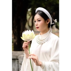 Kiềng cổ 3 tầng liền chất liệu hợp kim sáng đẹp, vòng cổ dân tộc biểu diễn DT001