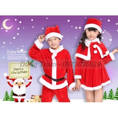 Trang phục Noel trẻ em, bộ hóa trang Noel trẻ con chất nhung chuẩn siêu đẹp
