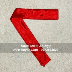 Đai lụa trơn hầu đồng cực đẹp cắt vạt chéo dài 3m5