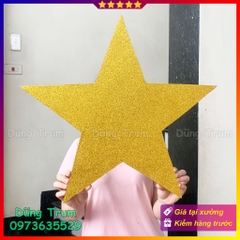 Đạo cụ Sao vàng biểu diễn chất liệu gỗ phủ kim tuyến vàng siêu đẹp