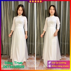 Áo Dài Học Sinh tay lỡ chất lụa mềm mát siêu đẹp cute tuổi học trò