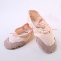 Giày múa bale trẻ em bọc mũi da lộn (Size 23 -> 33)