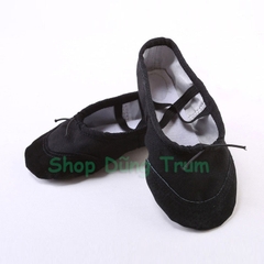 Giày múa bale trẻ em bọc mũi da lộn (Size 23 -> 33)