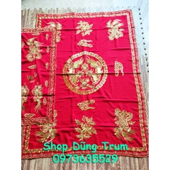 Bộ khăn phủ diện hầu Thánh gồm cả khăn phủ và khăn tấu, phụ kiện hầu đồng, hầu giá Thánh