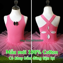 Váy múa bale cho bé chất Cotton co giãn 4 chiều thấm hút mồ hôi tốt M4258