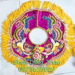 Xây hầu đồng vải gấm họa tiết thêu tay chất lượng cực đẹp, xây cổ hầu giá Thánh, phụ kiện hầu đồng hầu giá